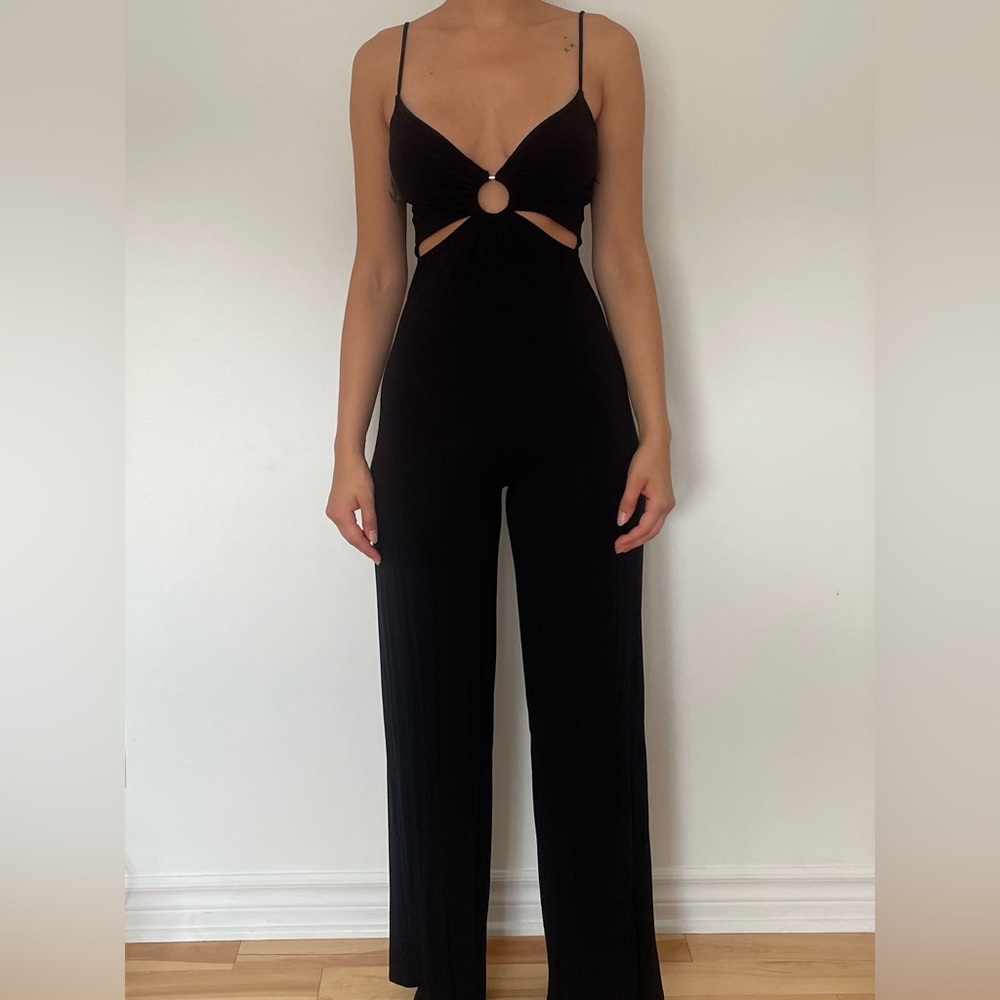 Chic Black Cutout Jumpsuit